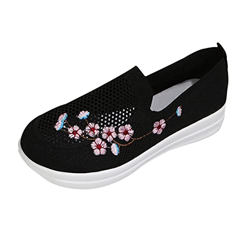 Schuhe Damen, Slip On Ohne Schnürung Memory Foam Turnschuhe Orthopädische Schuhe Bequeme Sommer Leicht Sneaker Sportschuhe Elegant mit Fussbett Orthopädische Laufschuhe Sommerschuhe von Generisch