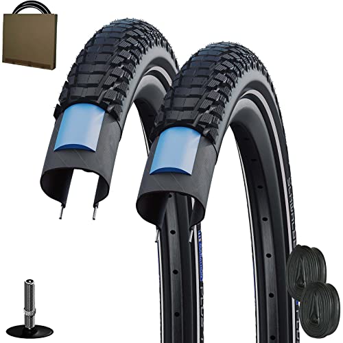 Schwalbe Reifen Marathon Plus Tour Reifen Reflex Unplattbar 28x1.50 | 40-622 mit AV Schlauch [ 2 STÜCK ] von Generisch