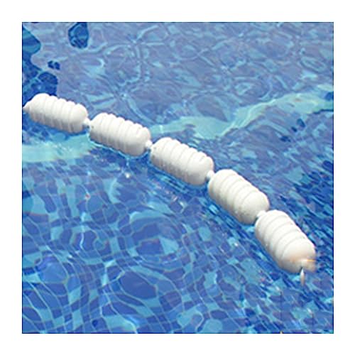 Schwimmbad-Sicherheitsseil mit Wellenblockierung, 5 m, Weiß (9 cm), ideal für Schwimmtraining und Wettkampf von Generisch