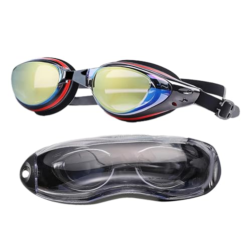 Schwimmbrille Anti-Beschlag-UV-Schutz - Schwimmbrille Herren - Herrenbrille, Jugend-Schwimmbrille, Schwimmbrille Herren, weiches Silikon, klare Sicht, einfach zu justieren, für Erwachsene, Männer, von Generisch