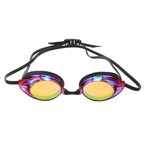 Schwimmbrille | Schwimm- und -Brille, Schwimmbrille für Erwachsene, kratzfest, verspiegelt, klare Polycarbonat-Linse, Schwimmausrüstung für professionelles Training von Generisch