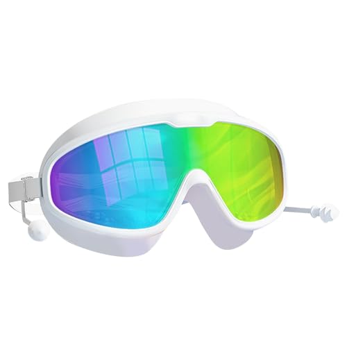 Schwimmbrille für Erwachsene,Schwimmbrille für Erwachsene | Verstellbare Schwimmbrille mit weitem Blick - HD-Schwimmbrille, kein Auslaufen, Vollschutz-Poolbrille, Schwimmbrille für Jugendliche, Männer von Generisch