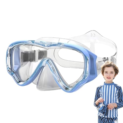 Schwimmbrille für Kinder – Kinder-Schnorchelbrille, Schwimmbrille für Kinder, Weitsicht, Schnorchel, Tauchbrille, Anti-Beschlag, Kinder-Schwimmbrille mit Nasenabdeckung, auslaufsichere Schwimmbrille von Generisch