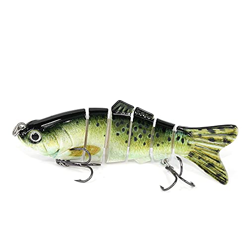 Schwimmen Angeln Köder Multi Gelenket Hartköder Wobblers für Fische 6 SEGLUNGEN Kurbelköder ISCA Swim Bait künstlich(Z01A 09) von Generisch