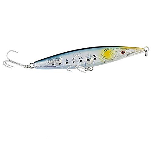 Schwimmender Angelköder, 16 G, 110 Mm, Topwater, Harter Angelköder, Haken, Langes Angelgerät(L02,1 Piece) von Generisch