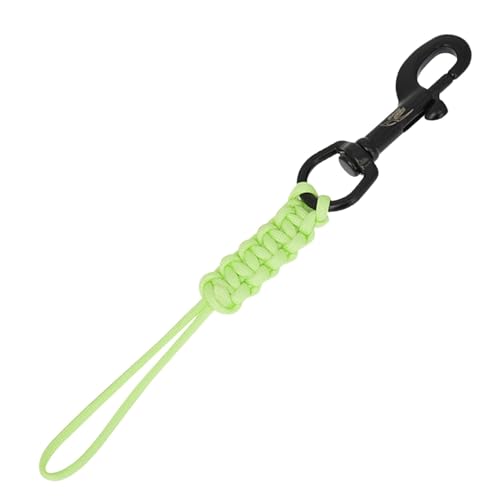 Scuba Lanyard Clip, Handgewebtes Seil Einzelhaken Sicherheitsseilschnalle, Tragbarer Anti-Verlust Gürtel Tauch Drehbolzen Karabinerhaken Tauchzubehör Zum Tauchen, Klettern von Generisch