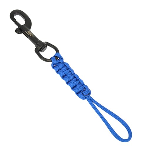 Scuba Lanyard Clip, Handgewebtes Seil Einzelhaken Sicherheitsseilschnalle, Tragbarer Anti-Verlust Gürtel Tauch Drehbolzen Karabinerhaken Tauchzubehör Zum Tauchen, Klettern von Generisch