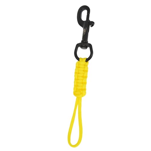 Scuba Lanyard Clip, Handgewebtes Seil Einzelhaken Sicherheitsseilschnalle, Tragbarer Anti-Verlust Gürtel Tauch Drehbolzen Karabinerhaken Tauchzubehör Zum Tauchen, Klettern von Generisch