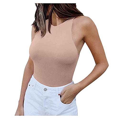 Shapewear Damen Hautfarben Formender Tank Top Bodyshape Body Suits Sexy Sportanzug Yoga Shape Body Racerback Bauch Weg Bodycon Tanga Vielseitig Bodysuit Body Shaper von Generisch