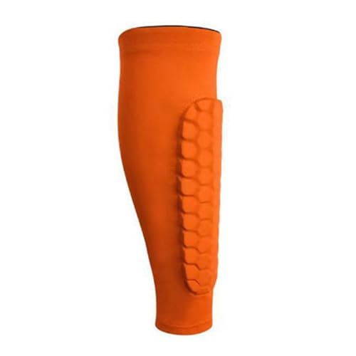 Shin Defender Shin Guards, Shin Pad Sleeves, Shinbang Protector, Shindefender Shin Pads, Fit Conforms to The Leg, Shin Pads Cover für Sport Ski Fußball Basketball Radfahren Joga (Orange, XL) von Generisch