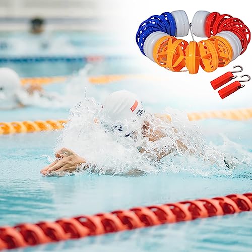 Sicherheits-Schwimmseil für Pools, Sicherheitsseil, Trennwand, Schwimmtraining, Spiralschwimmer Seil-Kits, 8 Bojen/m, individuelle Länge, Sicherheitszaun, eine Farbe pro Meter von Generisch