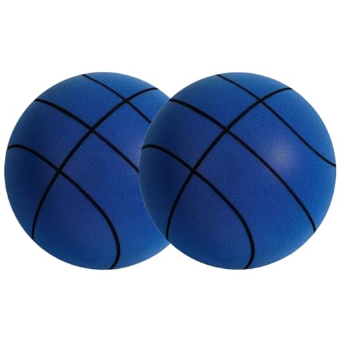 Silent Basketball Size 7 - 2 Pieces Mute Basketball with Storage net Bag, Super Silent Dribbling Indoor, Ultra-Quiet Foam Basketball with PU 3D Texture, Quiet Bounce No Noise, Do Not Disturb Neighbors von Generisch