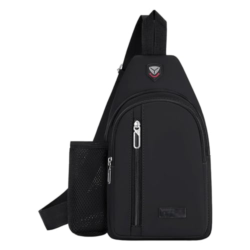 Skateboard-Rucksack mit Ladegerät, kleine Schultertasche mit Wasserflaschenhalter, für Damen und Herren, Rucksack mit Gewichten, Schwarz , One size von Generisch