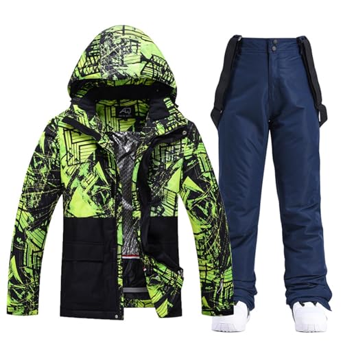 Skibekleidung Herren, Skibekleidung Herren Komfortabel Wasserdicht Skianzug 2 Teilig - Winterkleidung Warm Snowboard Set Elastizität Jacke Männer Snowboard-Bekleidungssets, Jacken Und Hosen, von Generisch