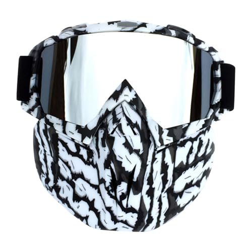 Skibrille Erwachsene für Herren Damen, Snowboardbrille für Brillenträger, UV-Schutz Kompatibler Helm Anti Fog Skibrillen Sphärisch Verspiegelt von Generisch