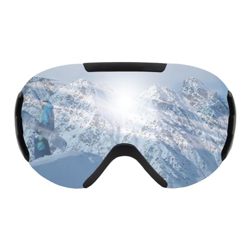 Skibrille – Überbrille Ski-/Snowboardbrille für Herren, Damen und Jugendliche, Anti-Beschlag-Snowboardbrille, kaltes Wetter, TPU-Rahmen, unzerbrechliche Polycarbonat-Gläser, Winter-/Schneesportbrille von Generisch