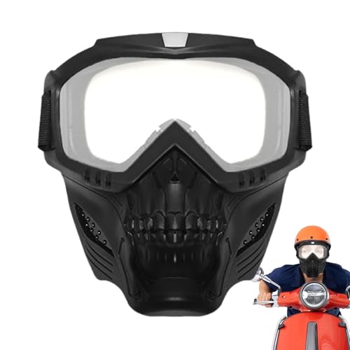 Skibrillen,Motorradbrillen - Reiten Offroad Radfahren Motorrad Schutzbrille - Abnehmbare Motorrad-Reitbrille mit abnehmbarer Gesichtsmaske für Offroad-Radfahren, Motorradrennen von Generisch