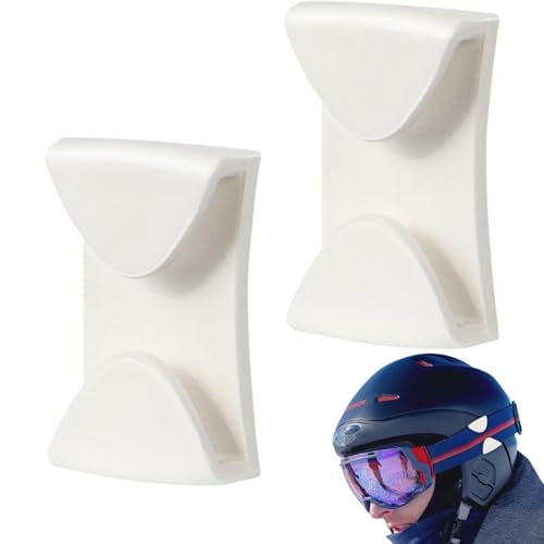 Skibrillen-Clips, 4,8 x 3 x 1,2 cm, Brillenclip zum Skifahren, 2 x Schnellverschluss-Brillengriff-Clips für Helme, sichere Seitenschienen, Skizubehör, Sport-Gürtelschnallen zum Skifahren, Snowboarden von Generisch