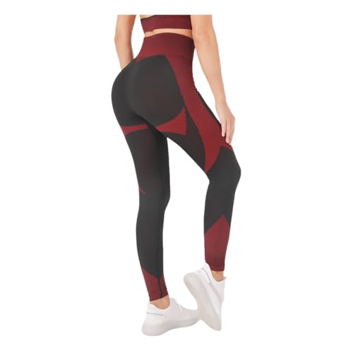 Skinnyfy Anti Cellulite Leggings Resistance Band Leggings Zum Abnehmen Kompressionslegginskontrastfarben Gestreifte Pfirsichfarbene Hüft-Fitnesshose Für Damen Mit Hoher Taille Und Elastisc von Generisch