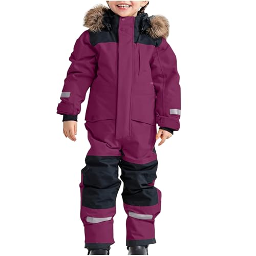 Skioverall Unisex Kinder Winddicht mit Kapuze Schneeanzug Skianzug Kinder Wasserdicht Atmungsaktiv Winteranzug Verdickt Warm Schneeoverall Schneeanzug 104black Friday 2024 wann von Generisch