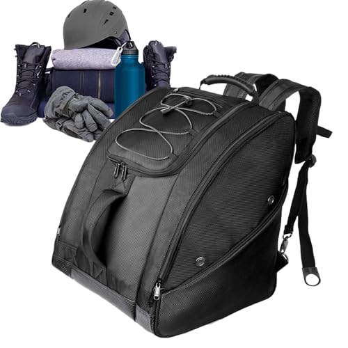 Skischuh-Rucksack – Outdoor-Sport-Ski-Rucksack | 50 l Skischuh-Reiserucksack für Skihelme, Brillen, Handschuhe, Ski, Snowboard und Zubehör von Generisch