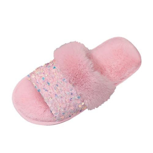 Slipper Cosy Trendy Terlik Kadin Plüsch Hausschuhe Slippers Women Damen Lustige Hausschuhe Filzhausschuhe Für Herren Rosa，39 von Generisch