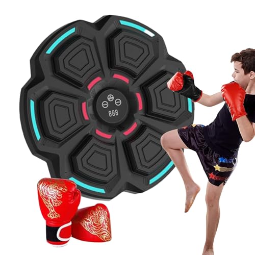 Smart Music Boxing Machine - Punching Music Boxing Machine Wall Mounted | Punching Speed Trainer Boxing Target with Boxing Gloves for Home Workout Fitness von Generisch