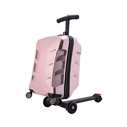 Smart bemannter Reitgepäck-Koffer – 53,3 cm Trolley-Koffer mit Roller, rosa Farbe – 120 kg Traglast, 120 ° Lenkung, TSA-Schloss – Reisebegleiter für Erwachsene/Teenager, rose, Smart bemannter Reitgepäck-Koffer – 53,3 cm Trolley-Koffer mit Roller, rosa Farbe – 120 kg Traglast, 120 ° Lenkung, TSA-Schloss – Reisebegleiter für Erwachsene/Teenager, rose, von Generisch