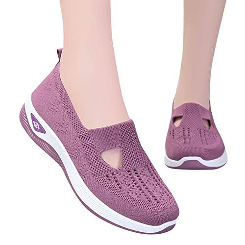 Sneaker Damen Diabetiker Schuhe Vermascht - Sommer Leicht Walkingschuhe Turnschuhe Atmungsaktive Lässige Komfort Laufschuhe Breite Fuß Orthopädische Trainer Bequeme Outdoor Sportschuhe von Generisch