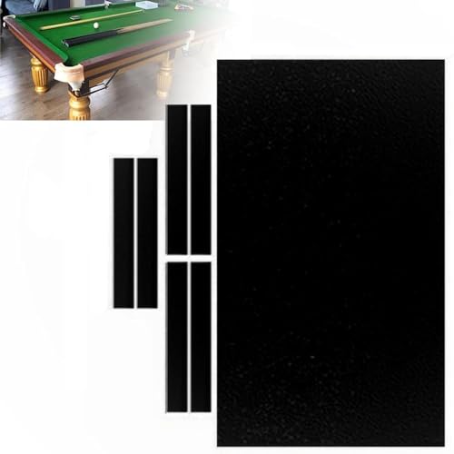 Snooker-Tischfilz – langlebige schwarze Pool-Tischdecke für 2,1 m/2,4 m/2,7 m Indoor-Sportspiel – geschnittene Pool-Tischdecke Billardtuch von Generisch