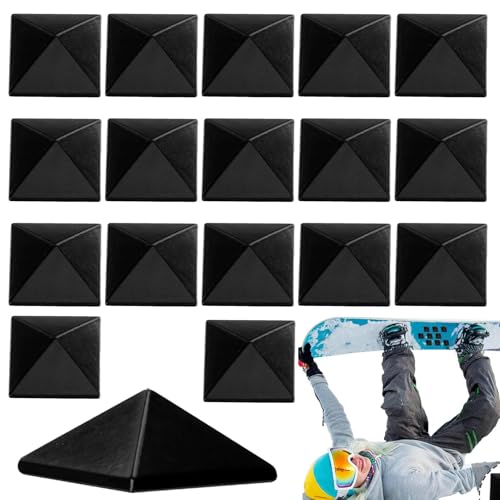 Snowboard Stomp Pads, 18 Stück Winter Ski Board Anti Rutsch Pad, Pyramid Spikes Ski Grip Pads, 2024 Neue Ski Board Anti Rutsch Pad, Professionelle Ski Snowboard Grip Pads für Urlaub Freunde Familien von Generisch