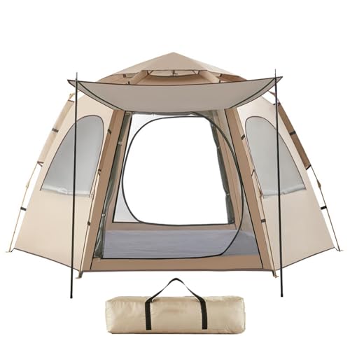 Sofortige Pop-Up-Zelte für Camping, tragbares wetterbeständiges Camping-Hub-Zelt, automatisches Kuppelzelt mit 2 Türen, 3 Netzfenstern, Familienzelt zum Wandern, Rucksackreisen, Camping-Zelt von Generisch