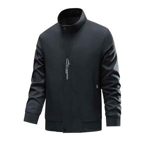 Sommerjacke Herren Leichte Bomberjacke - Blouson Mit Taschen Casual Jacke Langarm Sommer Herrenmode Motorradjacke Outdoor Collegejacke Freizeit Übergangsjacke Reißverschluss Fliegerjacke von Generisch