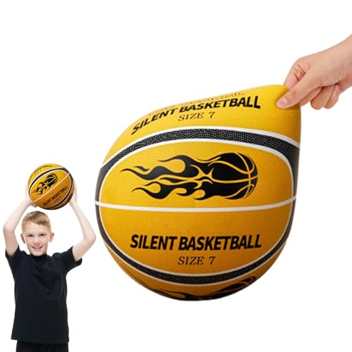 Soundless Basketball Dribbling Indoor, Indoor Soundless Basketball, Quiet Bounce Indoor Soundless Dribbling Basketball, Lightweight Training Ball, Ideal for Quiet Indoor Practice, Non-Slip Grip von Generisch