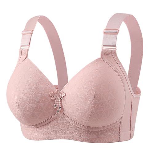 Sport BH Damen Ohne Bügel Einfarbig Fitness Bralette Soft 0 Feel Hochwertige Unterwäsche Elastisch Jacquard Bra Klassische Nahtloser Push Up Brüsten Schöner Rücken Atmungsaktiv Breite Träger von Generisch