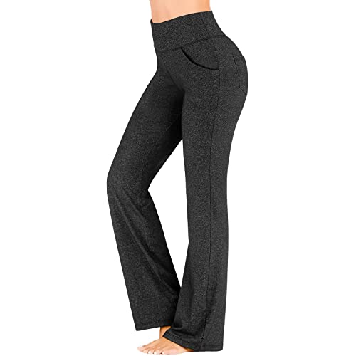 Sport-Leggings-Damen: Schlaghose Damen Weites Bein Jogginghose Yoga Hose Flared Sport Tights High Waist Sporthose Jazzpants Lang Yoga Pants Schlag Leggings von Generisch