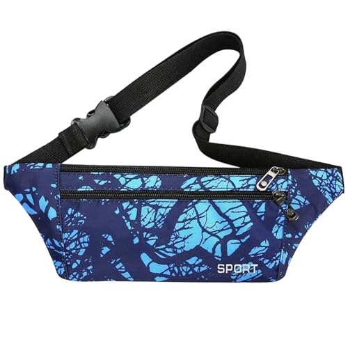 Sport-Outdoor-Hüfttasche – unsichtbare Gürteltasche, zum Laufen, Handy, für Geld, Handy, Karte, Kreditkarte, Bankkarte, blau, Refer to description, Unisex von Generisch