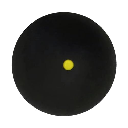 Sport-Squashbälle, Gummi-Squashbälle - Einzelner Squashball mit gelben Punkten, professionelle Racquetballbälle - Squash-Ausrüstung, Schlägerbälle, einfache Ballkontrolle für Anfänger und Fortgeschrit von Generisch