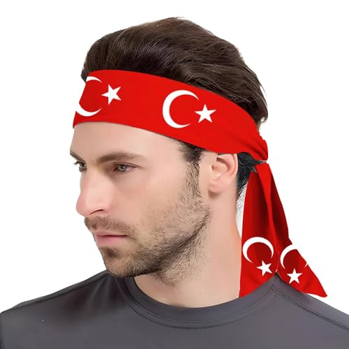 Sport-Stirnbänder,Lauf-Stirnbänder - Stirnbänder mit Türkei-Flagge, Sport-Schweißband zum Laufen,Atmungsaktives Haarband zum Binden für Radfahren, Yoga, Tennis und Laufen Sport-Stirnbänder,Lauf-Stirnbänder - Stirnbänder mit Türkei-Flagge, Sport-Schweißband zum Laufen,Atmungsaktives Haarband zum Binden für Radfahren, Yoga, Tennis und Laufen von Generisch