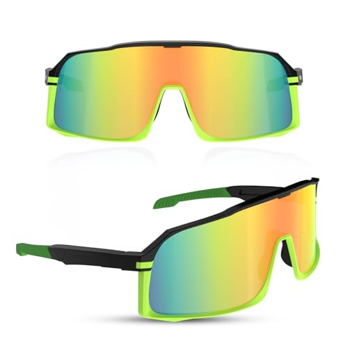 Sportbrille, polarisierte Fahrradbrille, Sonnenbrille, für Herren und Damen, Outdoor-Fahrradbrille, UV400, Grün Sportbrille, polarisierte Fahrradbrille, Sonnenbrille, für Herren und Damen, Outdoor-Fahrradbrille, UV400, Grün von Generisch