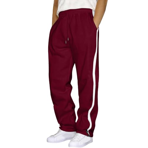 Sporthose Herren Lang Jogginghose Herren Baumwolle Bequeme Hose Freizeithose Herren Men Winter Warme Männer Sweathose Mit Taschen Trainings Hosen Herren von Generisch