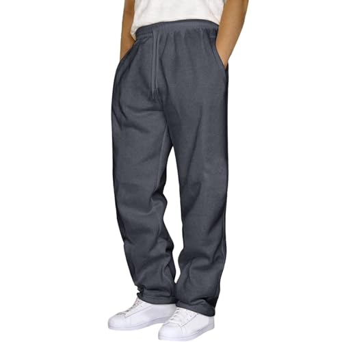 Sporthose Männer Breite Jogginghose - Freizeithose Trekking Trackpants Streetwear Trainingshose Regular Fit Hausanzug Sport Große Größen Sweatpants Lang Sweat Pants Sweathose Mit Taschen von Generisch