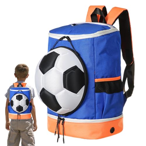 Sportrucksack für Jungen | Aufbewahrungstasche Basketball Rucksack - Große Kapazität Fußballtasche Volleyballrucksack mit Ballfach für Basketball Volleyball Fußball von Generisch