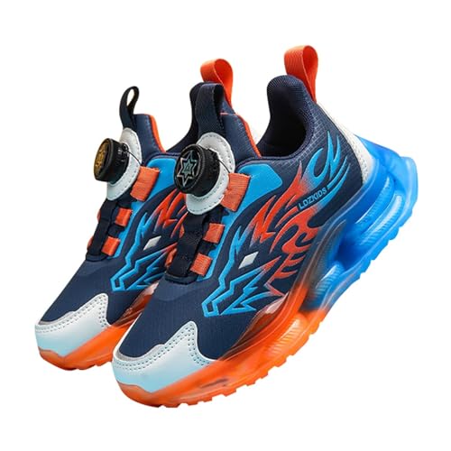 Sportschuhe Jungen Turnschuhe Kinder Mesh Mode Komfortabel Atmungsaktive Trainingsschuhe Kinderschuhe Atmungsaktiv Sommer Frühling Hallenschuhe Luftpolster Laufschuhe Hallenturnschuhe Orange 28 von Generisch