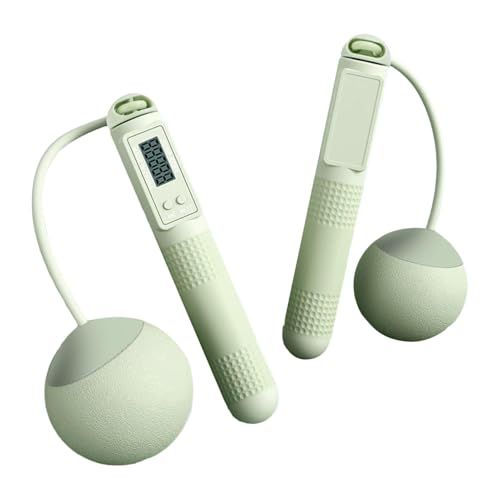 Springseil – Springseil | Seilloses Springseil für Erwachsene | 27,6 cm Smart Weighted Fitness mit Zähler, verstellbares simuliertes gewichtetes Springseil für Wohnzimmer, Studio, Fitnessstudio, von Generisch