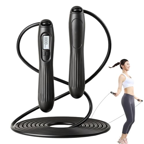 Springseil – Springseil für Frauen, Fitnessstudio-Zubehör mit Springseil und digitaler Zählung 6,69 Zoll | Verstellbares Springseil für -Fitnessstudios von Generisch