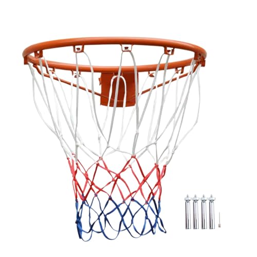 Stahl-Basketballkorb, Outdoor-Basketballkorb - Mehrzweck-Basketballfelge aus Stahl | Verdicktes, benutzerfreundliches Basketballzubehör, Stabiler Basketballkorb für Kinder von Generisch
