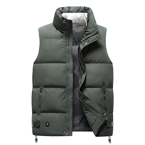 Steppweste Herren, Sport Elegant Schwarz Outdoor Laufweste Weste Sportlich Freizeit 4XL Leicht Ärmellose Weste Steppweste Ärmellos Große Größen mit Kapuze Winter Herrenwesten Daunenweste von Generisch