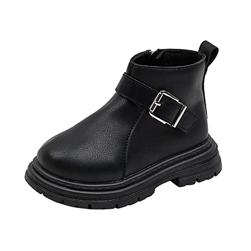 Stiefel für Mädchen Plus Outdoor Kleinkindschuhe Weichsohlen Warme Baumwollstiefel Einfarbig Kinder Boots Gefüttert Isolierung Kinderschuhe Winter Mädchen Schneestiefel Babyschuhe von Generisch