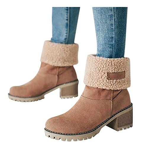 Stiefeletten Damen, Stiefel Damen, Winterstiefel Damen Gefüttert Winterschuhe Boots Stiefelette Gefütterte Stiefeletten Warme Schuhe Winter Damenschuhe Winterboots von Generisch